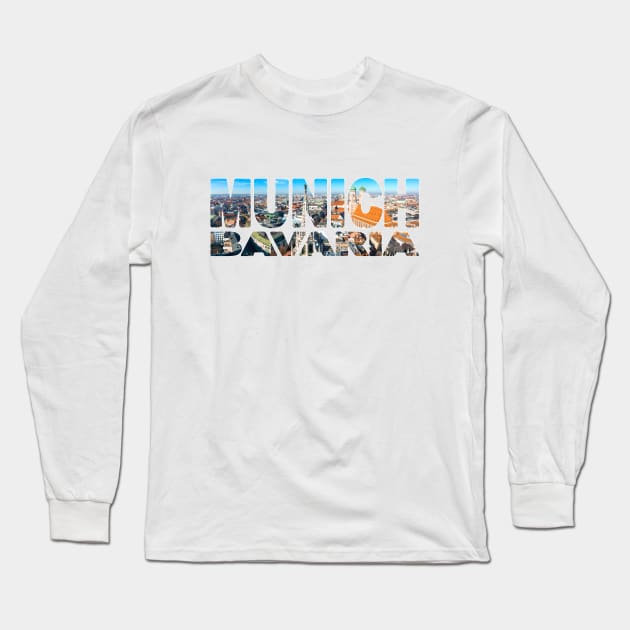 MUNCHEN Bavaria - Germany Cityscape Long Sleeve T-Shirt by TouristMerch